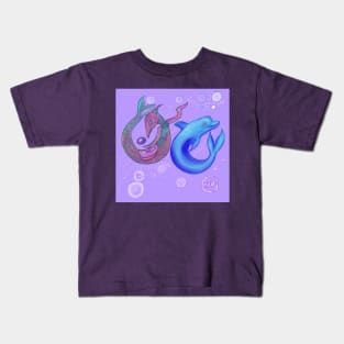 Little water dragon and dolphin friends Kids T-Shirt